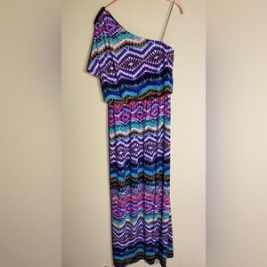 London Times One Sleeve Maxi Dress 10